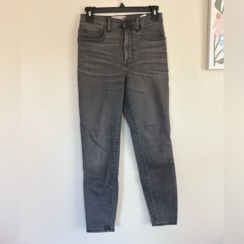 Everlane Grey High Rise Ankle Cropped Skinny Jeans Size 26